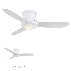 Concept II 52 in. Integrated LED Indoor White Ceiling Fan with Light with Remote Control