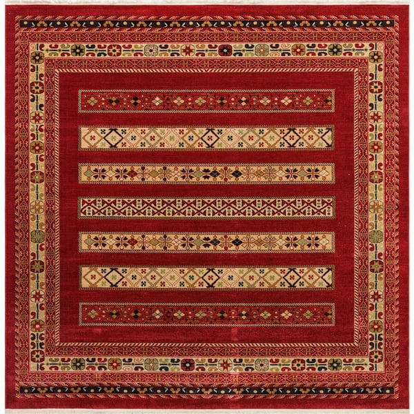 Fars Pasadena Rust Red 10' 0 x 10' 0 Square Rug