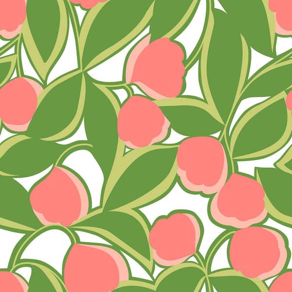 NuWallpaper Talia Green Peel and Stick Wallpaper Sample