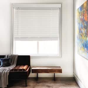 Chelsea Pre-Cut 20.25 in.W x 48 in. L White Cordless Room Darkening Faux Wood Blinds with 2 in. Slats
