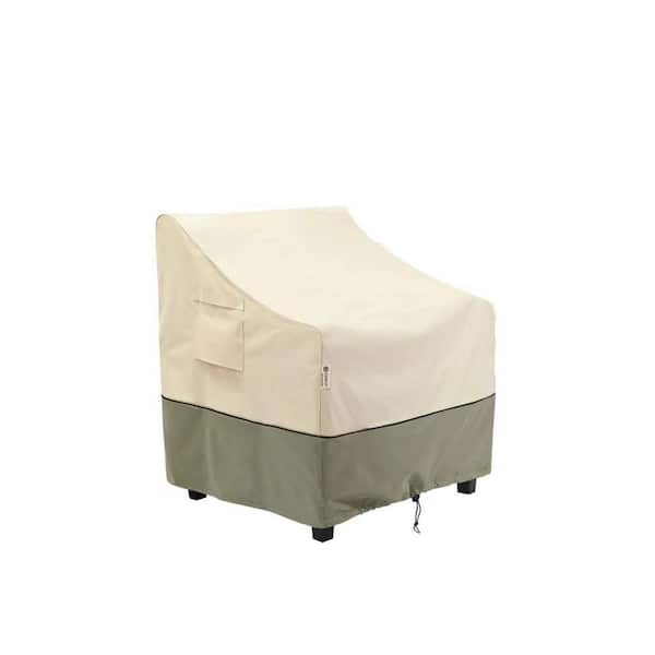 Angel Sar 2-Piece 32 in. W x 37 in. D x 36 in. H Waterproof Patio Chair Set Cover, Beige and Green