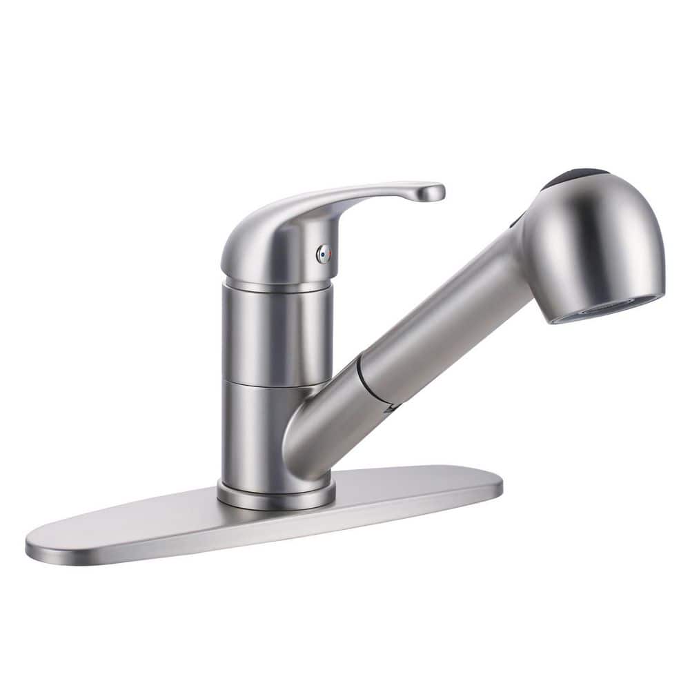 Reviews for ARCORA Brushed Nickel Low Arc Pull Out Kitchen Faucet with ...