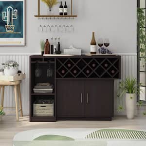 Vosso 22-Bottle Espresso Wine Cabinet