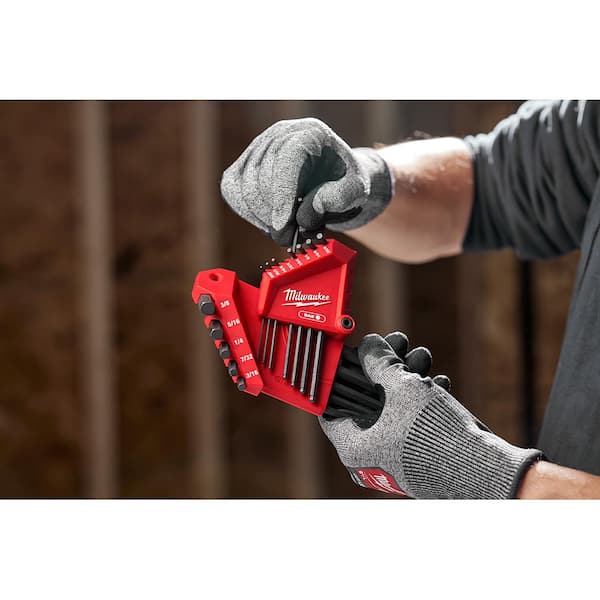 Milwaukee Ball End SAE L- Key Set (13-Piece) 48-22-2185 - The Home