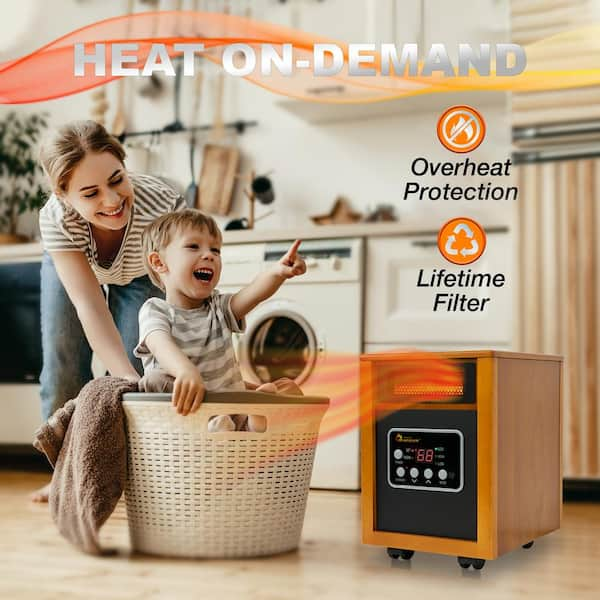 Infrared Heater top Portable Space Heater, 1500-Watt Can heat up a large room w