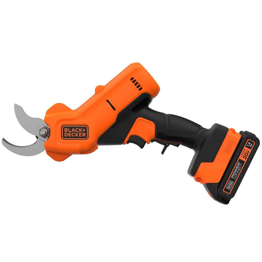 BLACK+DECKER 20-Volt Cordless Electric Pruner with 1.5Ah Battery and Charger (BCPR320C1)