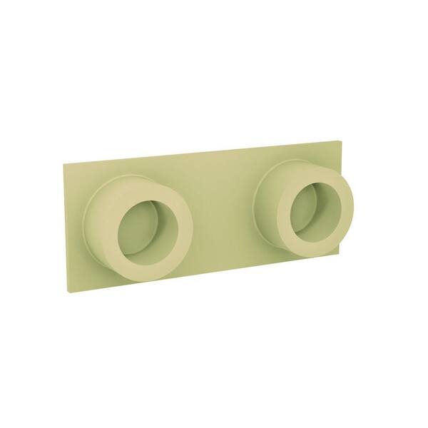 Fypon 20 in. x 8 in. x 3-1/2 in. Polyurethane 2-Hole Full Round Tile Vent
