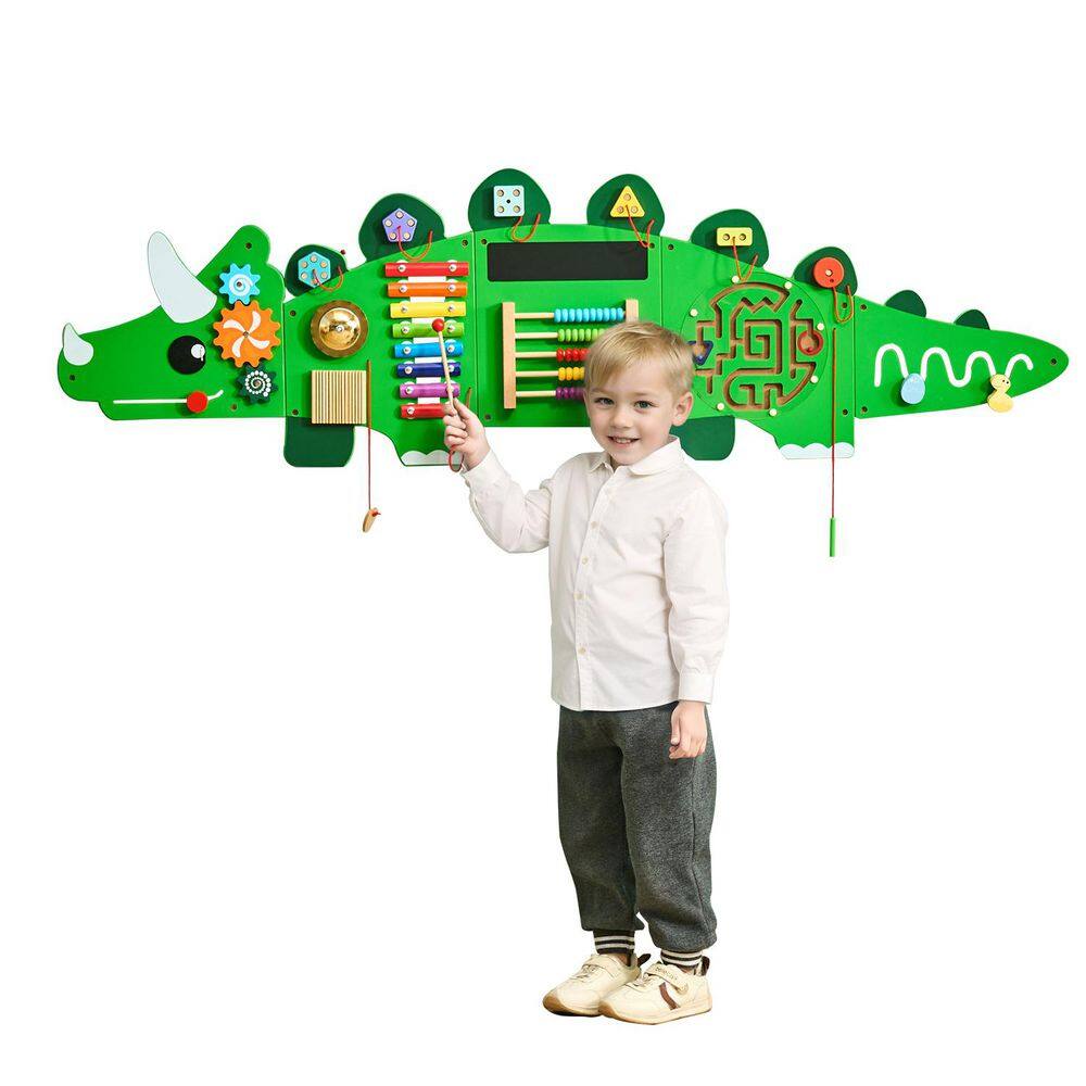 Dinosaur Activity Wall Busy Board Panels, 11 Activities, Montessori Sensory Wall Toy for Kids 3-12 Years, Montessori price history on PriceWatchPro