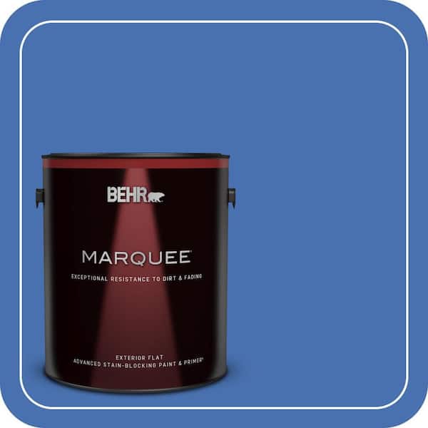 BEHR MARQUEE 1 gal. Home Decorators Collection #HDC-SM16-07 Croquet Blue Flat Exterior Paint & Primer