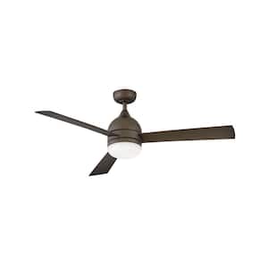 Verge 52 in. Integrated LED Indoor/Outdoor Metallic Matte Bronze Ceiling Fan with Wall Switch