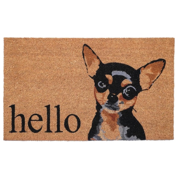 Calloway Mills Black Tan Chihuahua 24 in. x 36 in. Indoor or Outdoor Door Mat