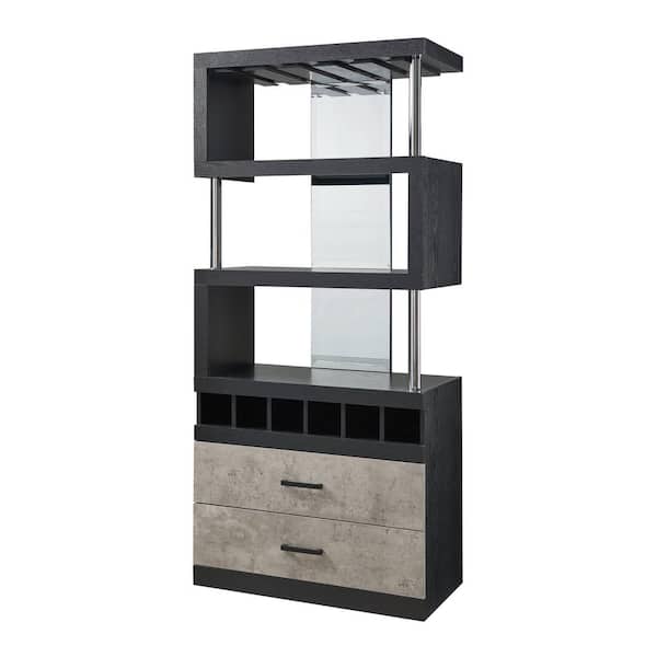 Home Source Industries Jill Zarin Contemporary Bar Cabinet Black