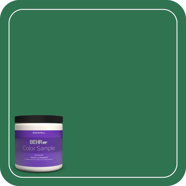 BEHR PREMIUM PLUS 8 oz. #P420-7 Crown Jewel Eggshell Enamel Interior Paint & Primer Color Sample