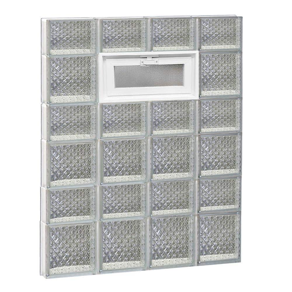 31 in. x 40.5 in. x 3.125 in. Frameless Diamond Pattern Vented Glass Block Window price history on PriceWatchPro