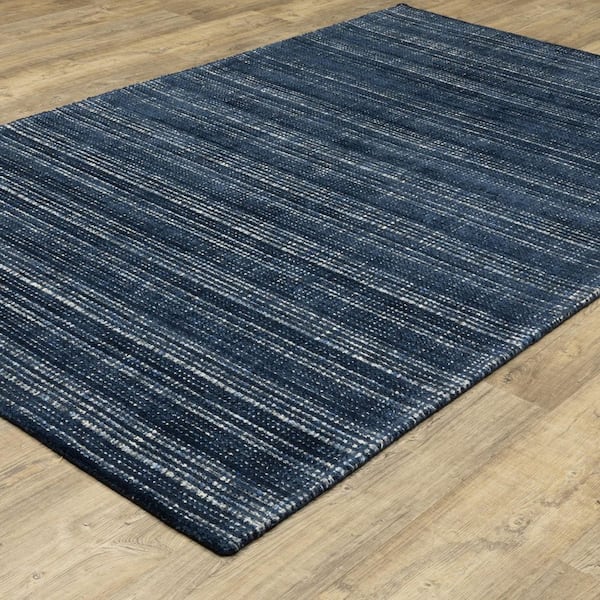 2 X 8 Blue Oriental Washable Area Rug Runner Rug