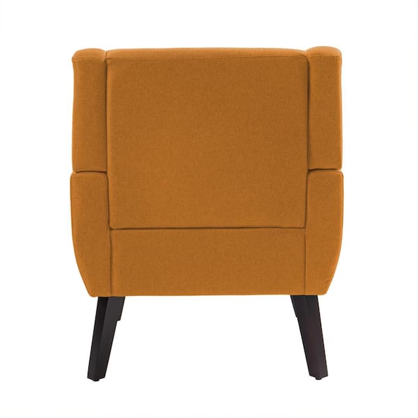 Uixe Orange Linen Upholstery Arm Chair (Set of 1) IDF-SF0003