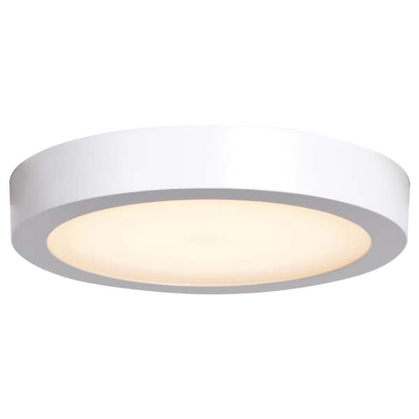 Access Lighting Ulko 1-Light Exterior White Integrated LED Outdoor Large Flush Mount