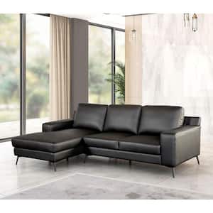 Furniture of America Serina 98.5 in. Square Arm 1-Piece Leather