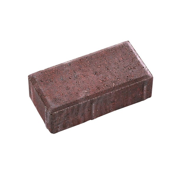 Oldcastle 3-7/8 in. x 7-7/8 in. Red/Charcoal Holland Concrete Paver