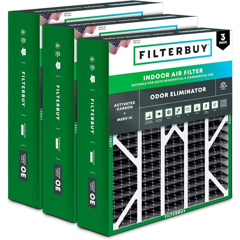 Filterbuy 20 in. x 25 in. x 6 in. MERV 10 (FPR 6) Odor Eliminator