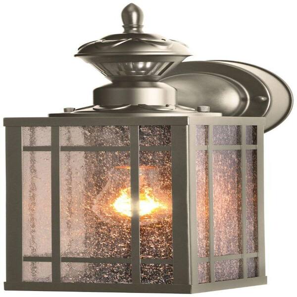 CCI 14 in. Pewter Motion Activated Outdoor Open Bottom Coach Lantern