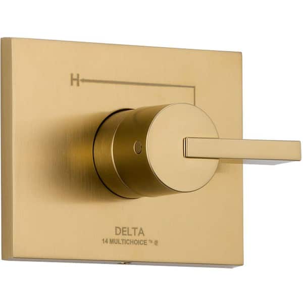 Delta Vero Monitor 14 Series 1-Handle Wall Mount Temperature Control Valve Trim Kit in Champagne Bronze (Valve Not Included)