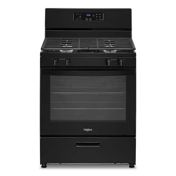 Generic 30-in 4 Burners 5.1-cu ft Freestanding Gas Range in. Black