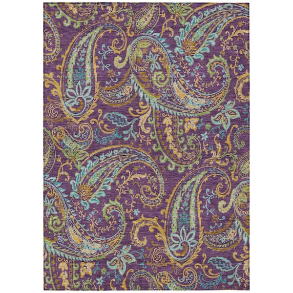 Addison Rugs Chantille ACN533 Purple 3 ft. x 5 ft. Machine Washable Indoor/Outdoor Geometric Area Rug