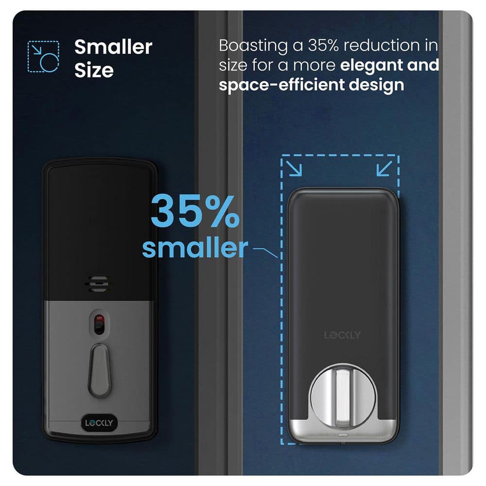 Satin Nickel Wi-Fi Smart Lock with Facial Recognition and Keypad