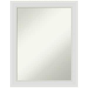 Flair Soft White 22 in. H x 28 in. W Framed Non-Beveled Wall Mirror in White