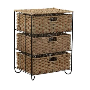 Seagrass/Rattan 3 Drawer Unit Overall