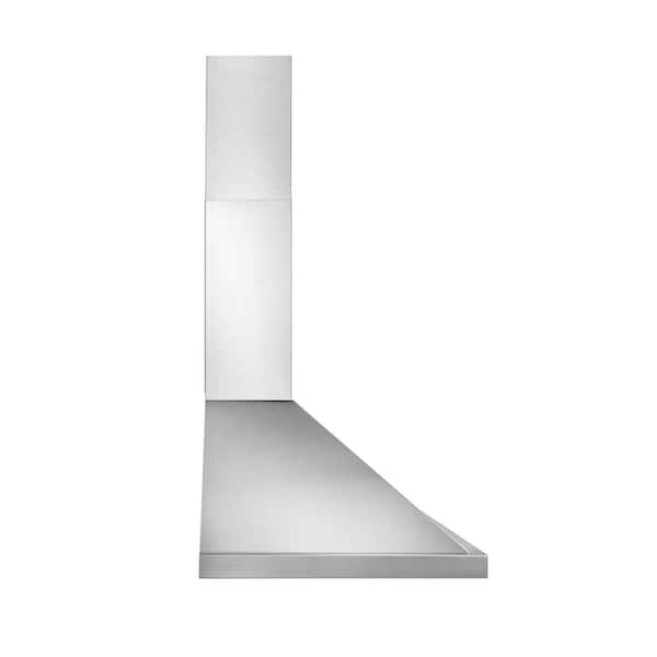 Elite 30-Inch Convertible Wall Mounted Range Hood with light in Stainless Steel with powerful 640 max blower CFM airflow