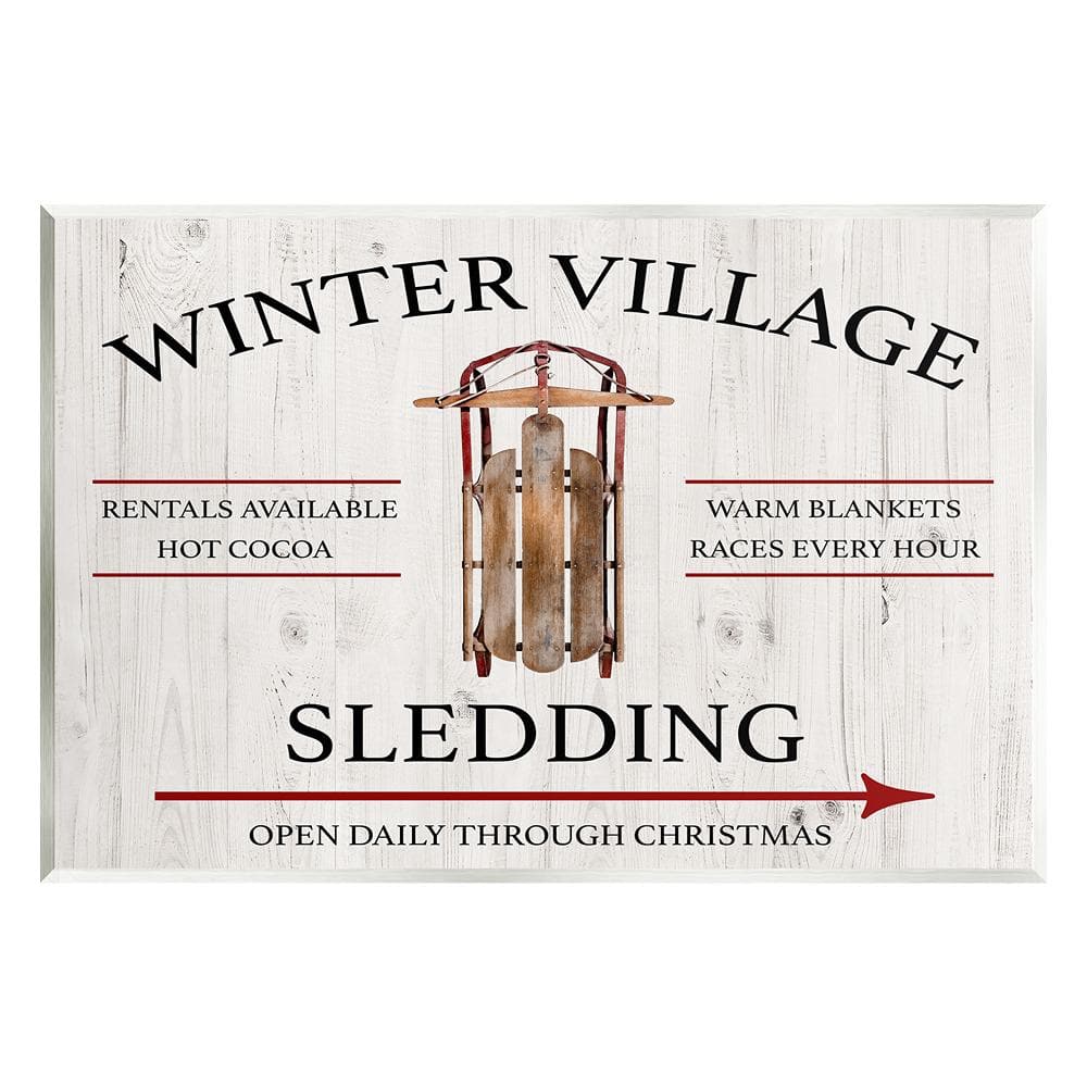 Winter Village Sledding by Conrad Knutsen 1 Piece Unframed Graphic Print Typography Poster Art Print 19 in. x 13 in. price history on PriceWatchPro