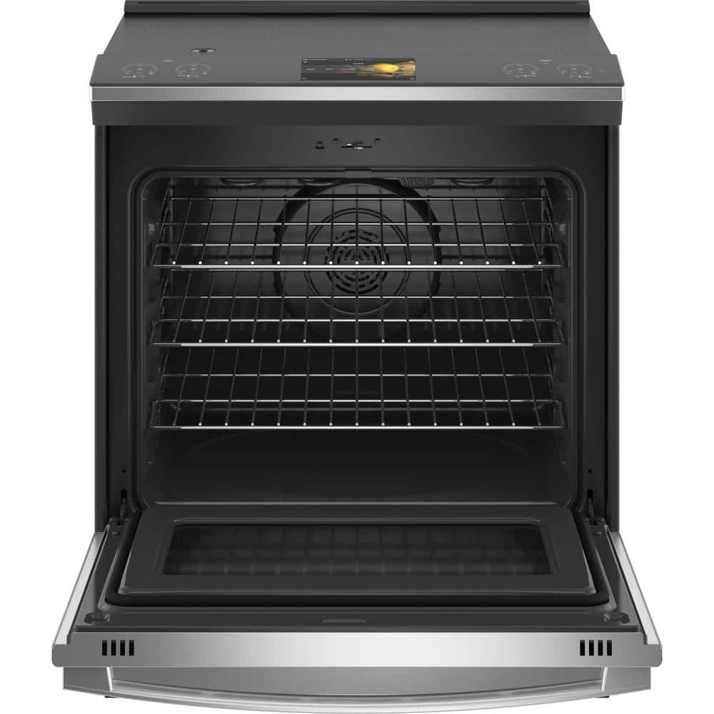 Profile 30 in. 5 Burner Element Smart Slide-In Induction Range with Self-Cleaning Convection Oven in Stainless Steel - Thumbnail 4