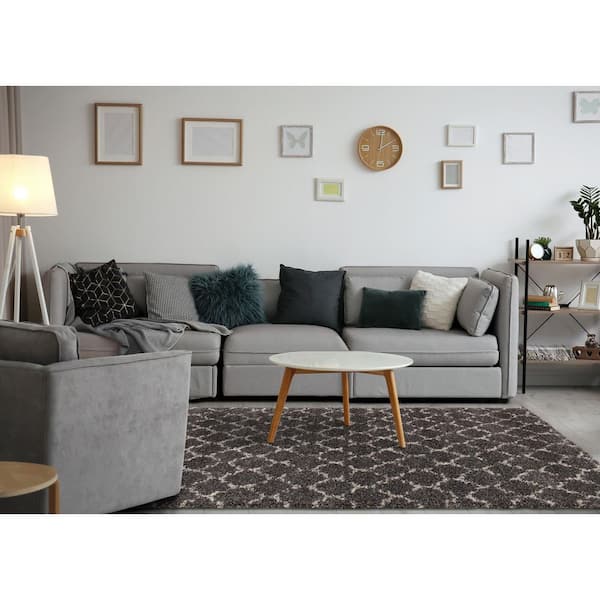 Aura Collections 8 ft. x 11 ft. Grey Elegant Indoor Area Rug