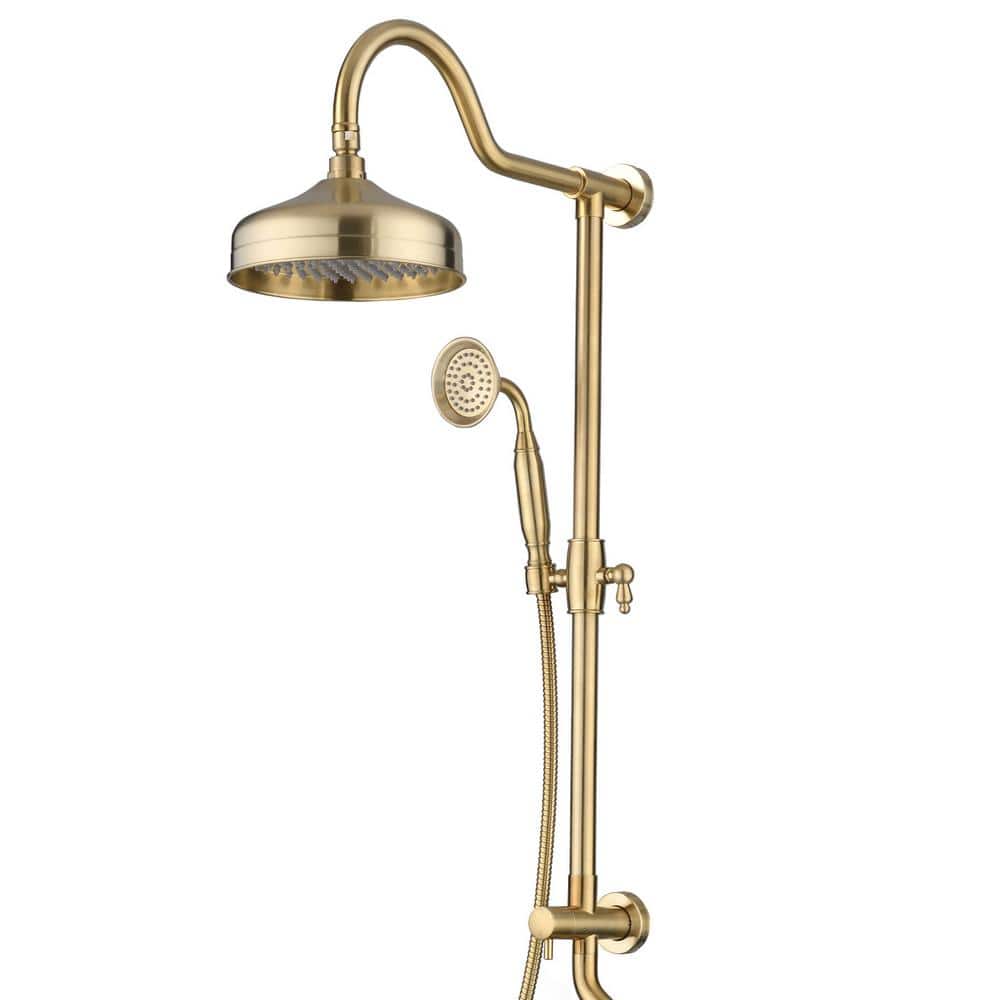 PROOX 2Spray Round Antique Wall Bar Shower Kit with Hand Shower in