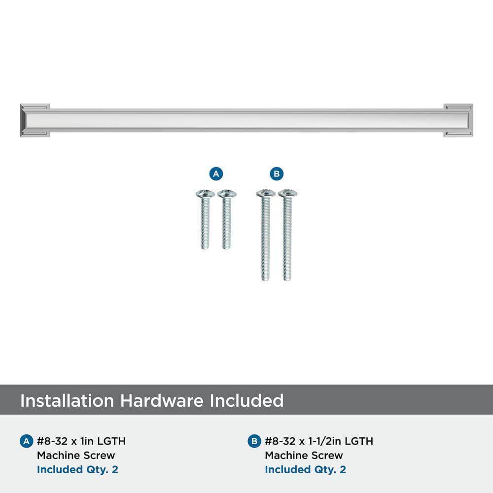 Polished Chrome 10-1/16" Cabinet Bar Pull with Mounting Hardware