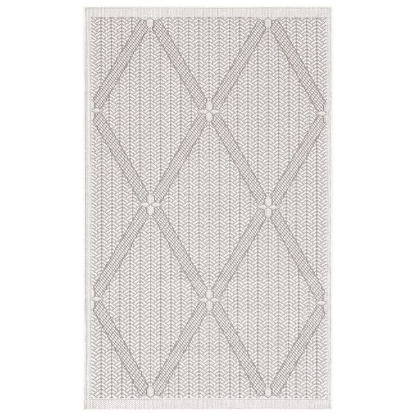 Bermuda Cream/Gray 2 ft. x 3 ft. Oversized Diamond Indoor/Outdoor Area Rug