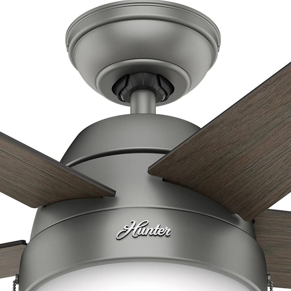 OttLite 26.5 in. Grey Cool Breeze Fan Lamp F261G9-SHPR - The Home Depot