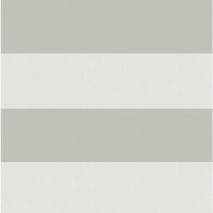 Awning Grey Stripe Paper Strippable Roll Wallpaper (Covers 56.4 sq. ft.)