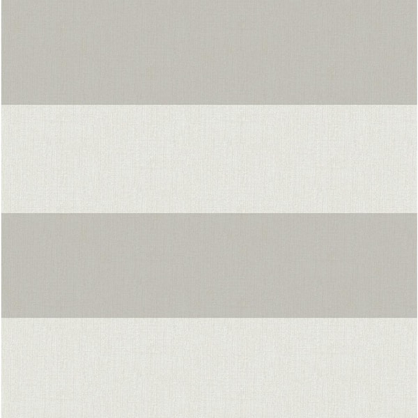Chesapeake Awning Grey Stripe Grey Wallpaper Sample