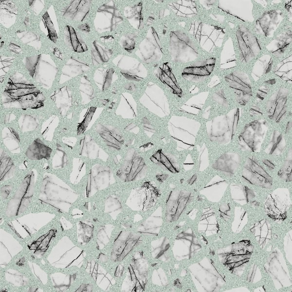 Tempaper Speckled Terrazzo Mint Julep Peel and Stick Wallpaper Sample