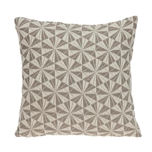 Dorri 20 X 20 Transitional Beige Throw Pillow