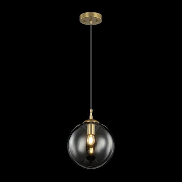 Evie 1-Light Clear Globe Morden Geometric Pendant Light