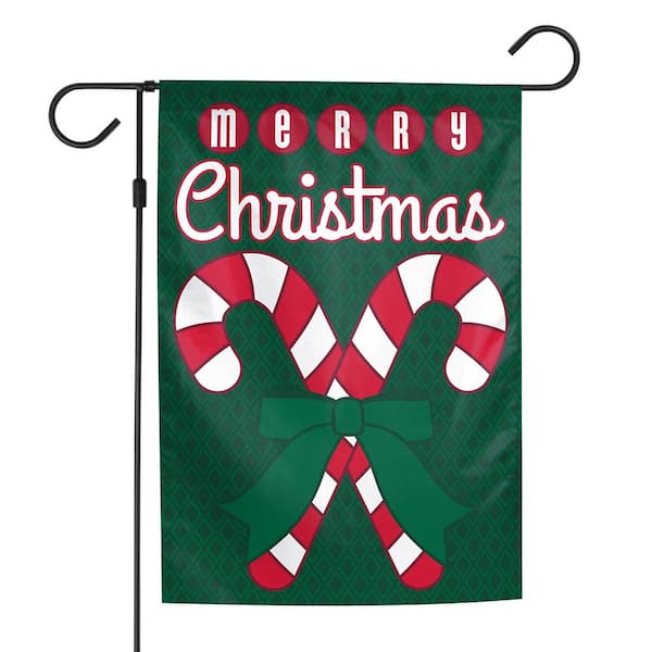 1.5 ft. x 1.5 ft. Holiday Candy Cane Garden Flag