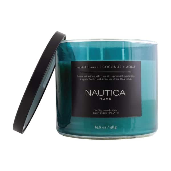 Nautica 14.5 oz. Coastal Breeze Blue Fresh 3-Wick Jar Candle
