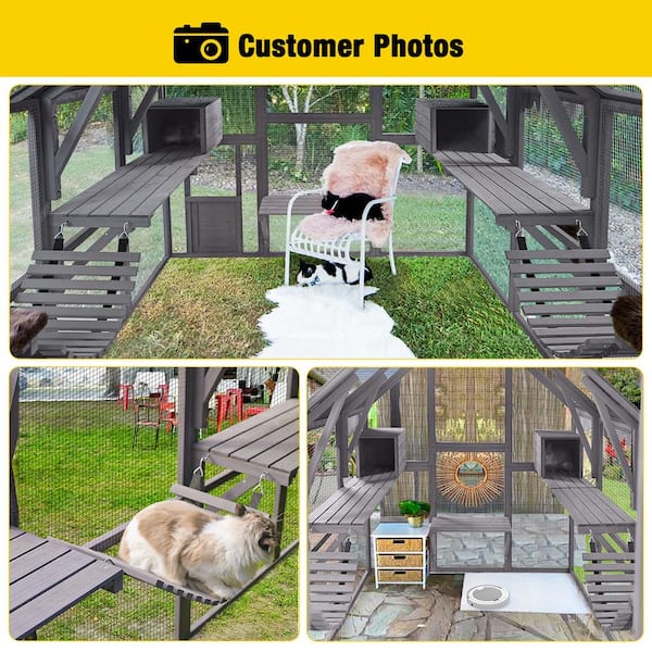 Big outdoor outlet cat house