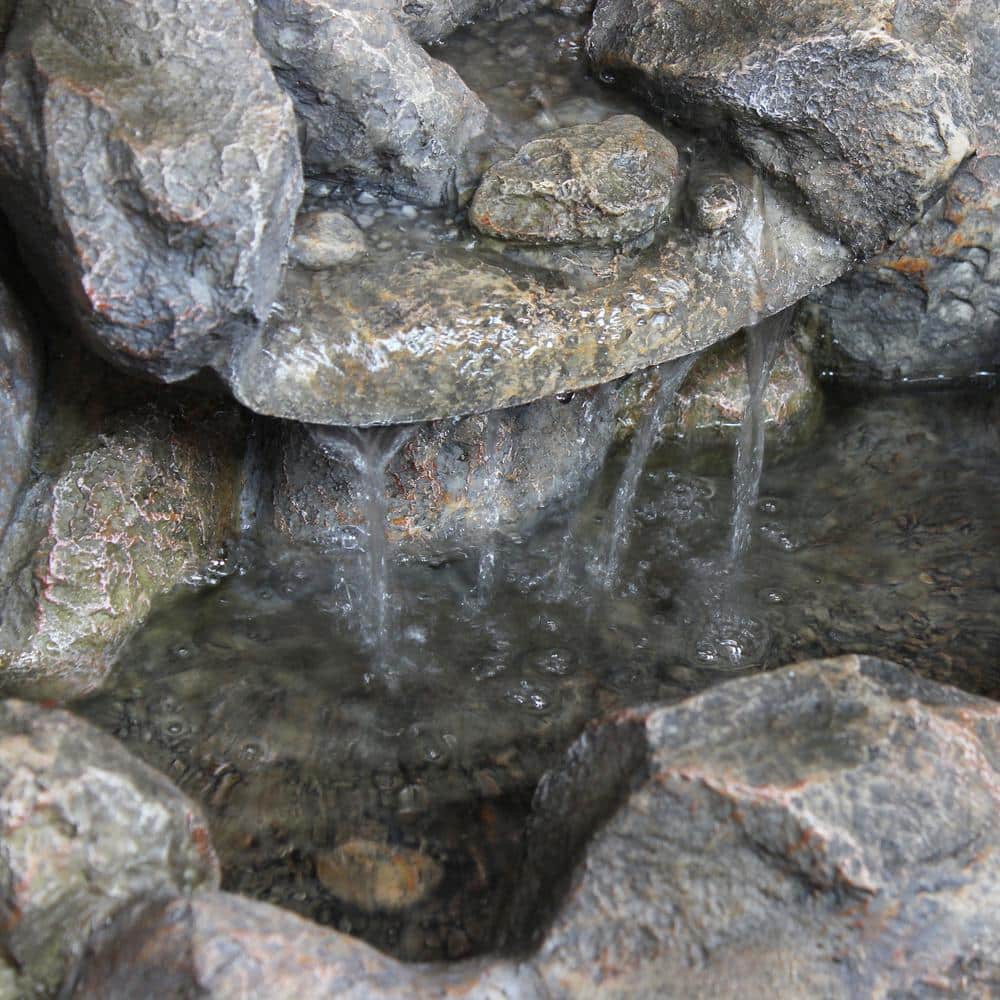 Rocky Ravine 18" Gray Resin Outdoor Water Fountain