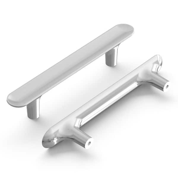 HICKORY HARDWARE Maven Collection Pull 3-3/4 in. (96mm) Center to Center Chrome Finish Modern Zinc Bar Pull (1-Pack )