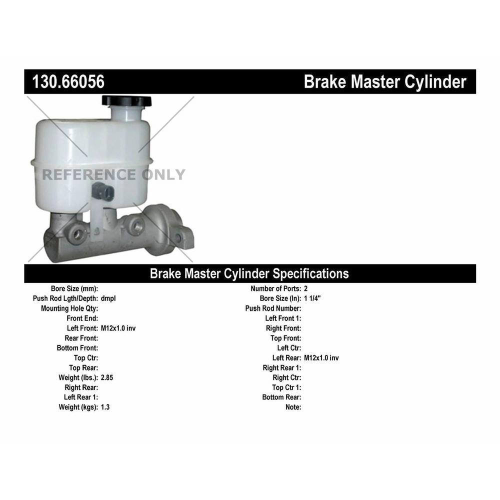 Centric Parts Brake Master Cylinder 130.66056 - The Home Depot